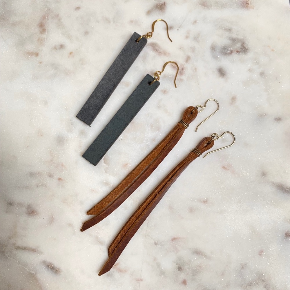 Magnolia Market leather earrings bundle